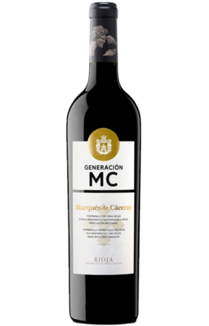 Botella de Vino Tinto Generación MC con uvas de tempranillo